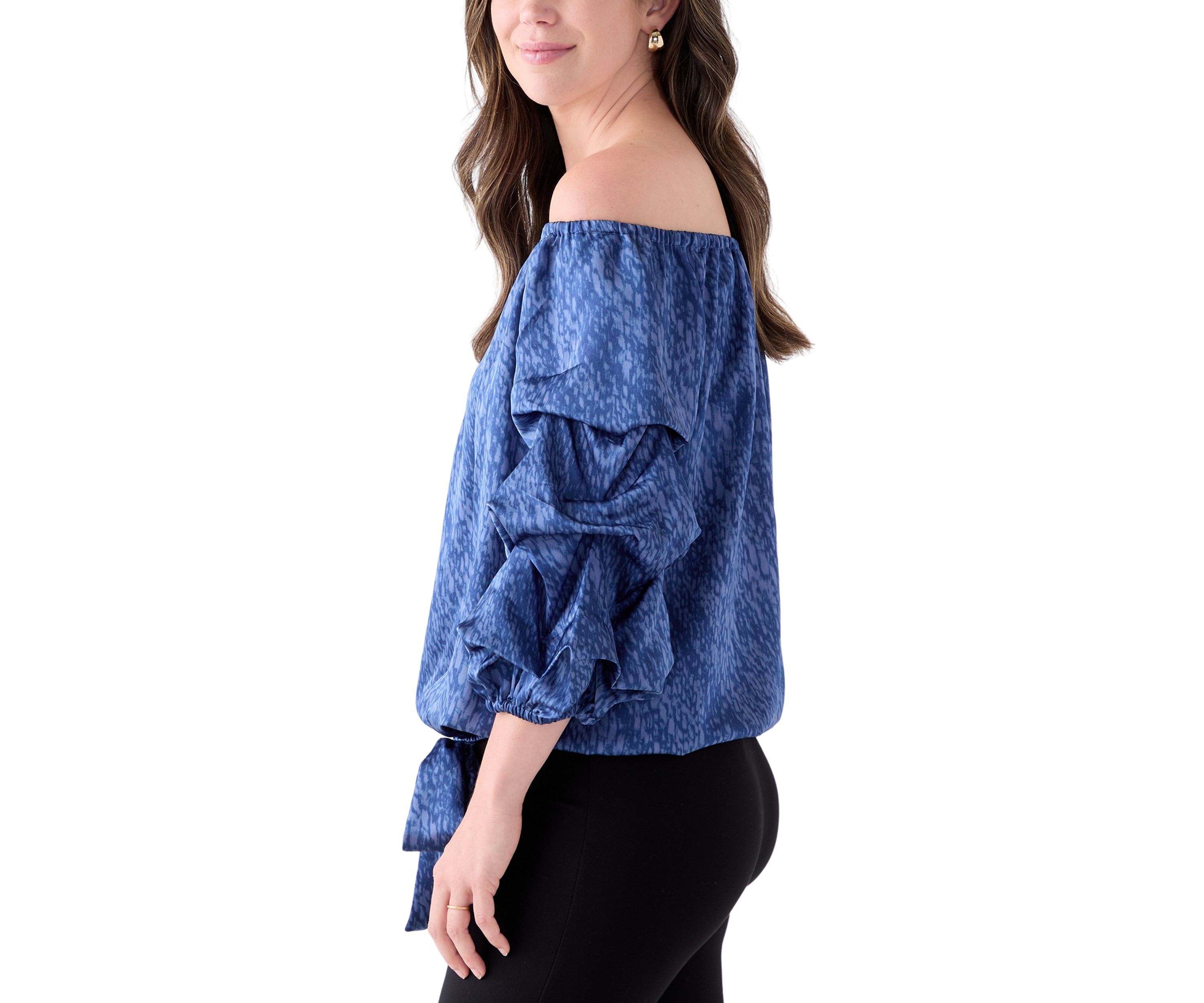 Womens Off the Shoulder Cha Cha Sleeve Blouse