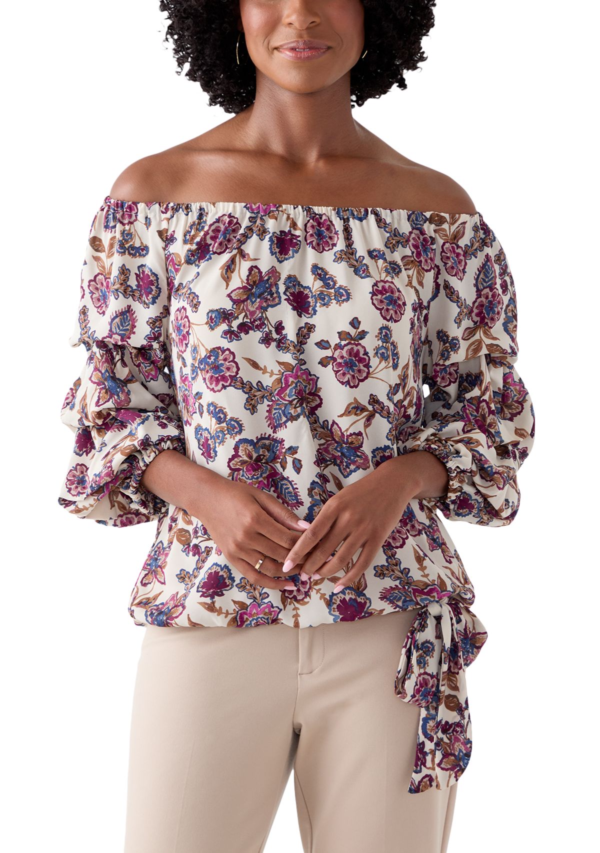  Womens Off the Shoulder Cha Cha Sleeve Blouse 