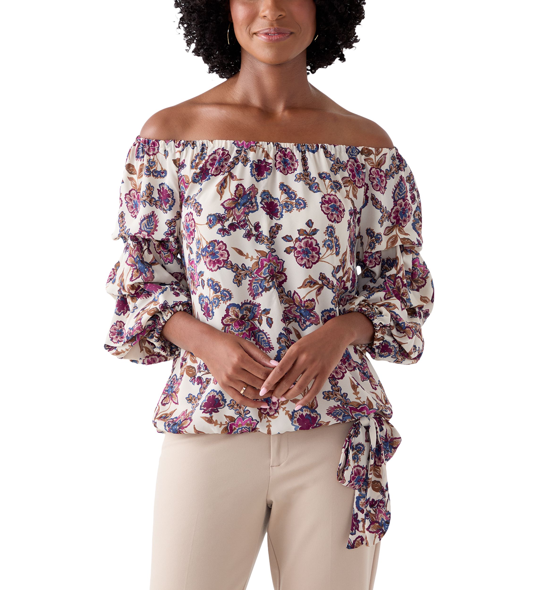  Womens Off the Shoulder Cha Cha Sleeve Blouse 