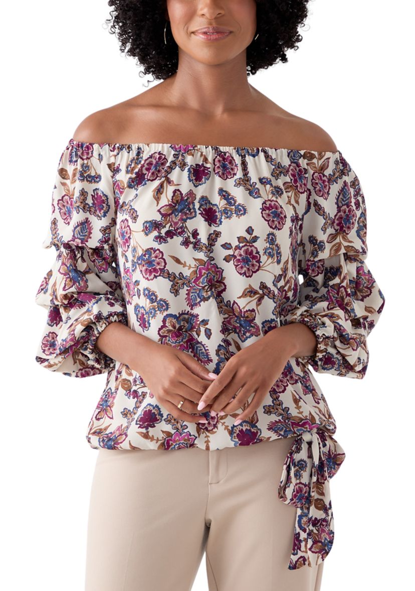 Womens Off the Shoulder Cha Cha Sleeve Blouse 