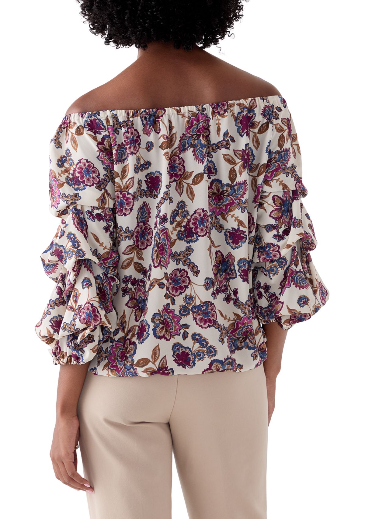  Womens Off the Shoulder Cha Cha Sleeve Blouse 