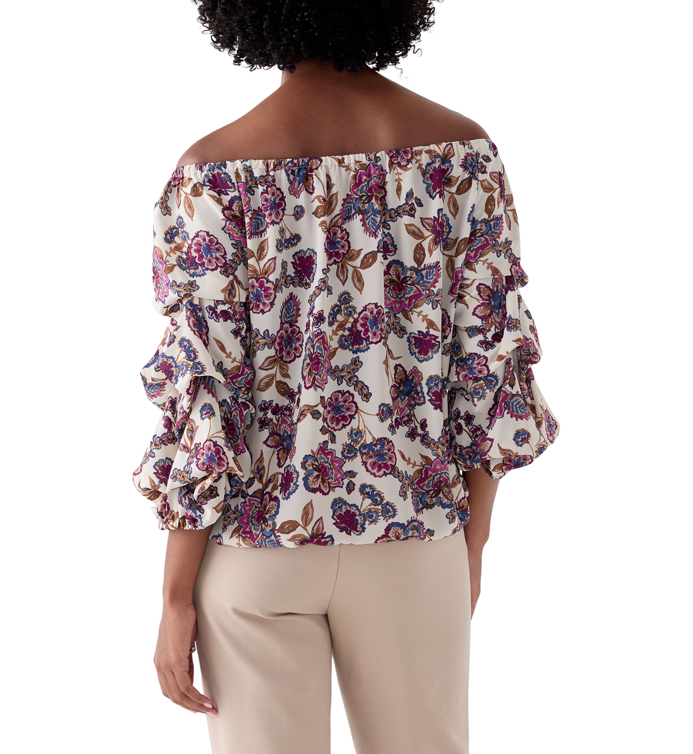  Womens Off the Shoulder Cha Cha Sleeve Blouse 