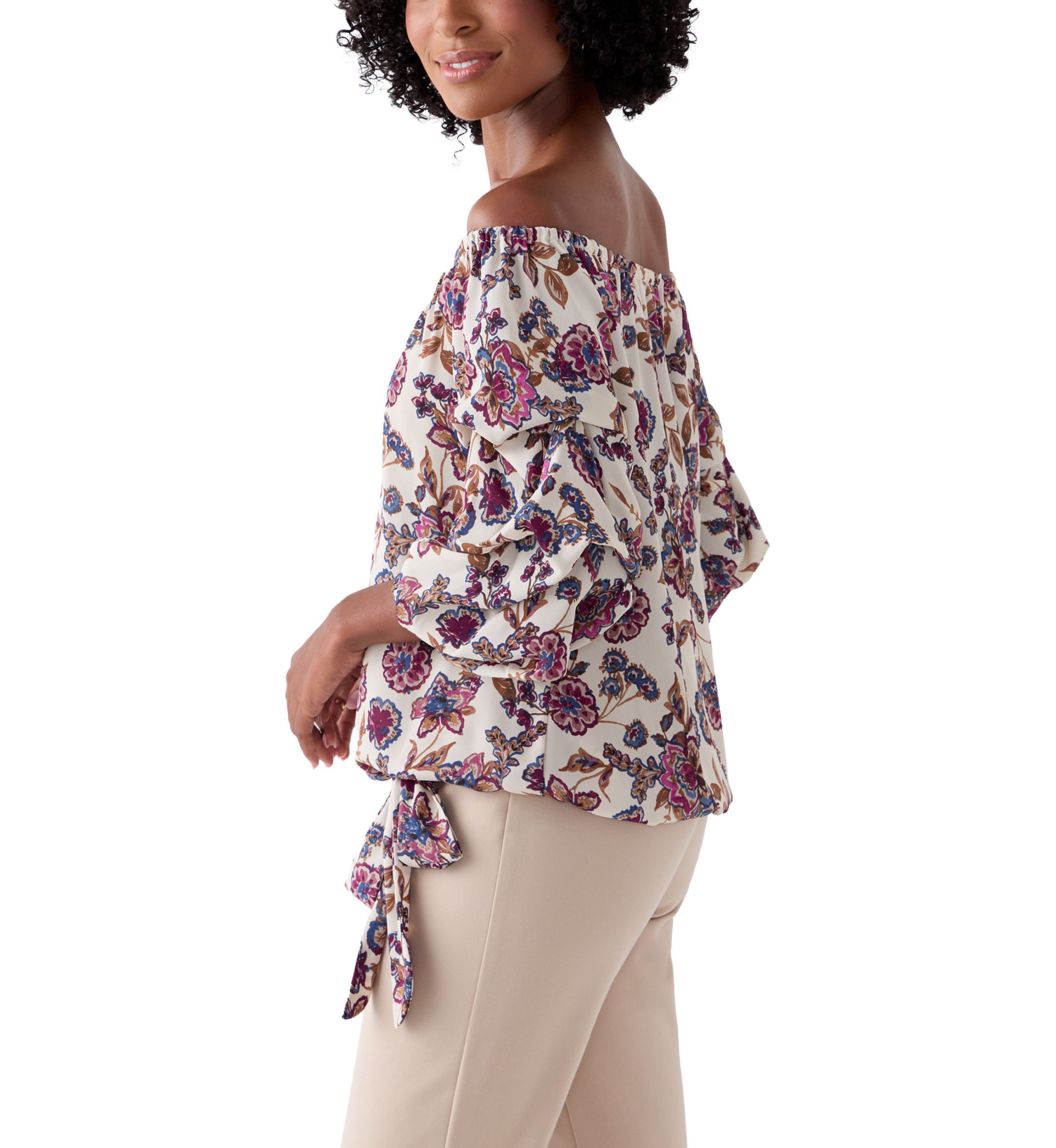  Womens Off the Shoulder Cha Cha Sleeve Blouse 