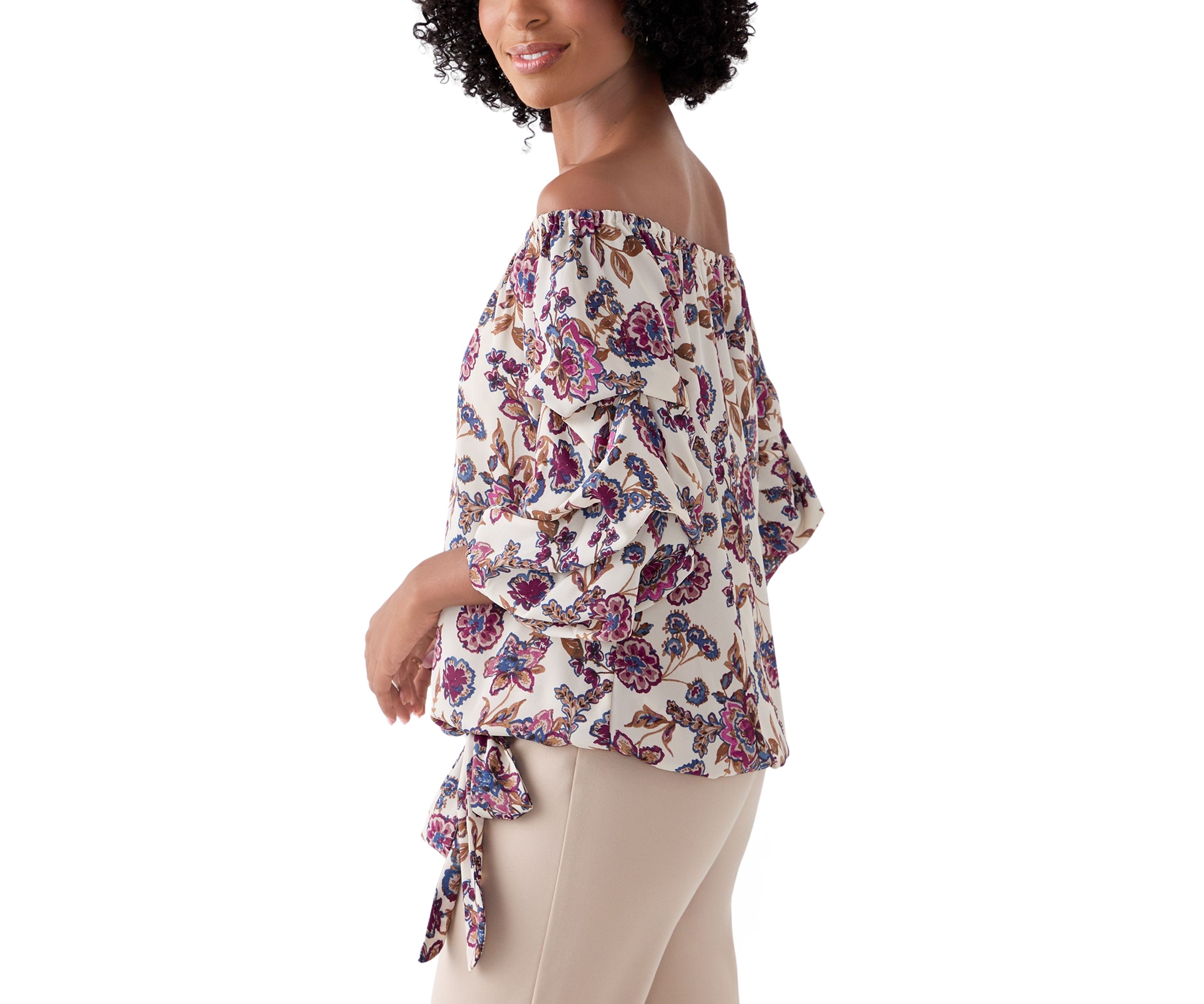  Womens Off the Shoulder Cha Cha Sleeve Blouse 
