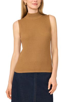 Vince Camuto Women's Sleeveless Ribbed Mock Neck Tank Top, XL
