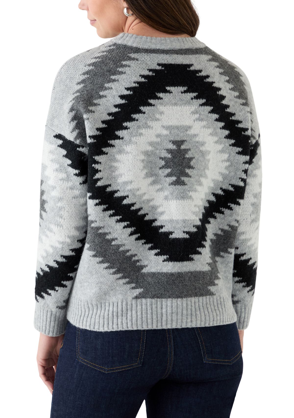 Womens Aztec Print Sweater