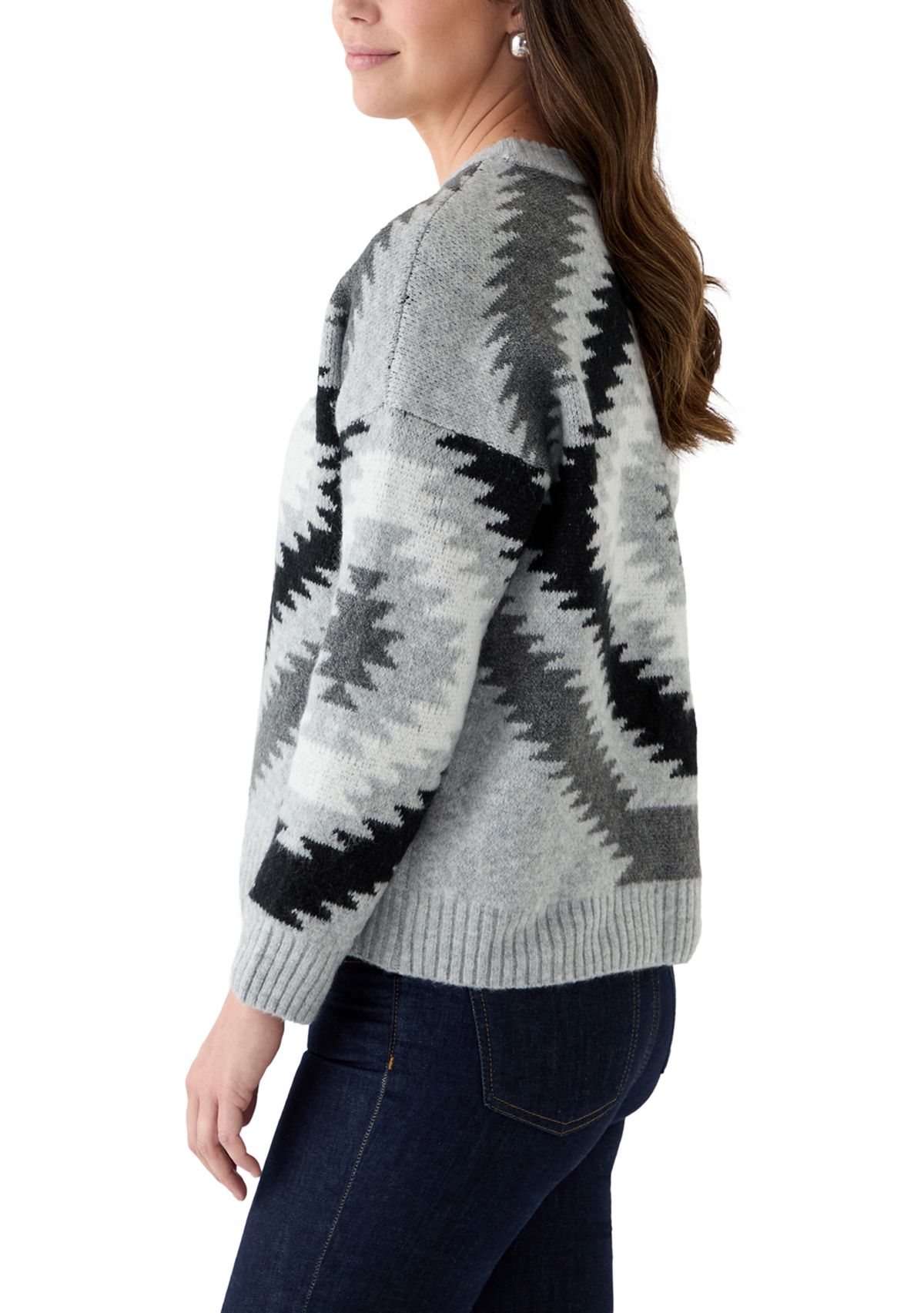 Womens Aztec Print Sweater