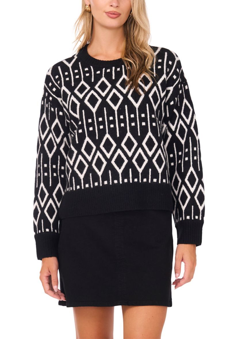 Womens Fairisle Crew Neck Sweater