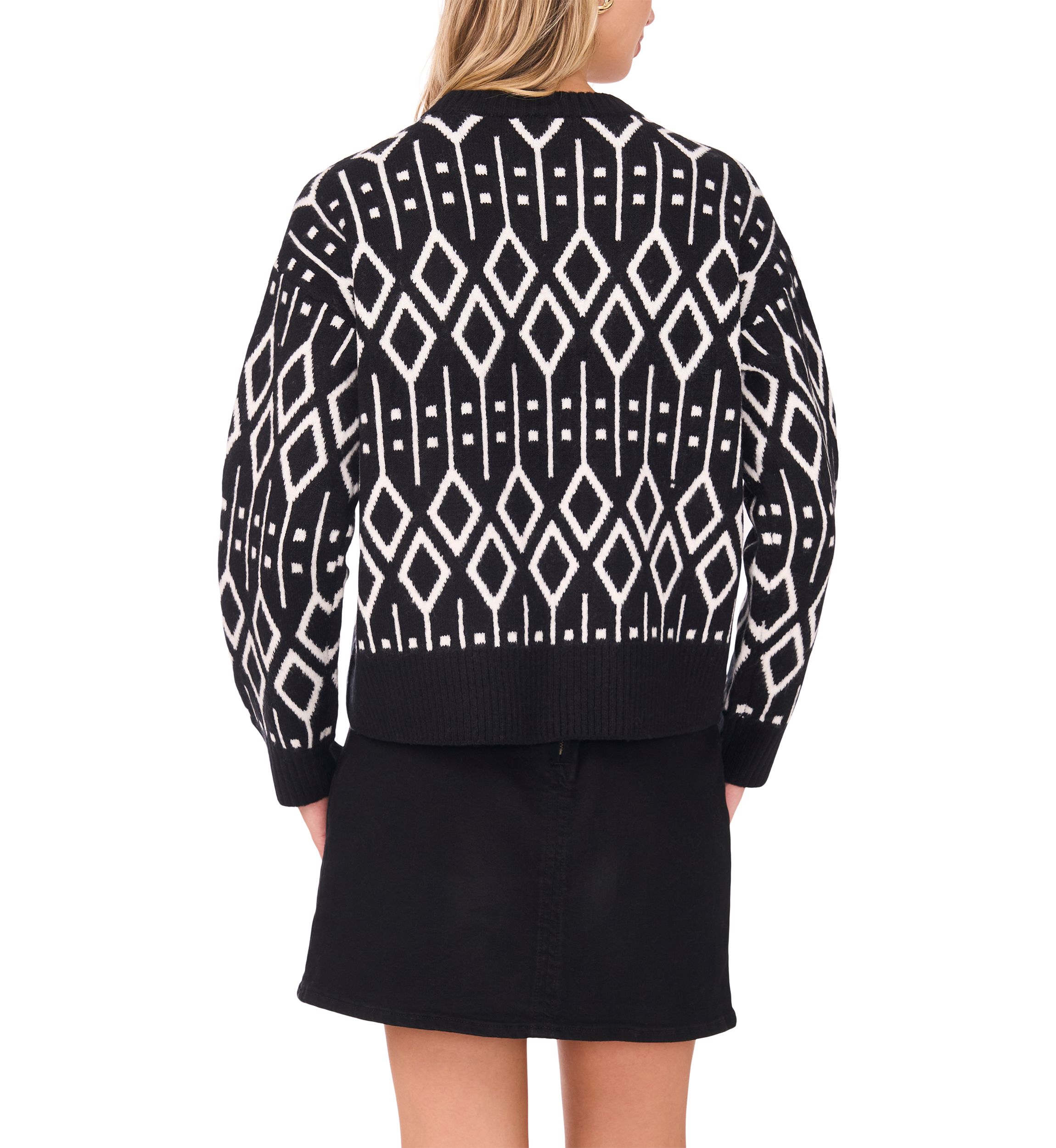 Womens Fairisle Crew Neck Sweater