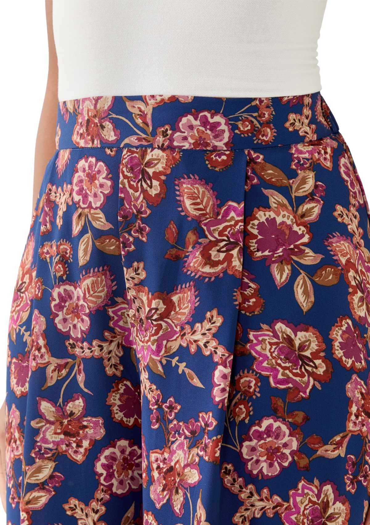 Womens Pull-On Printed Wide-Leg Pants