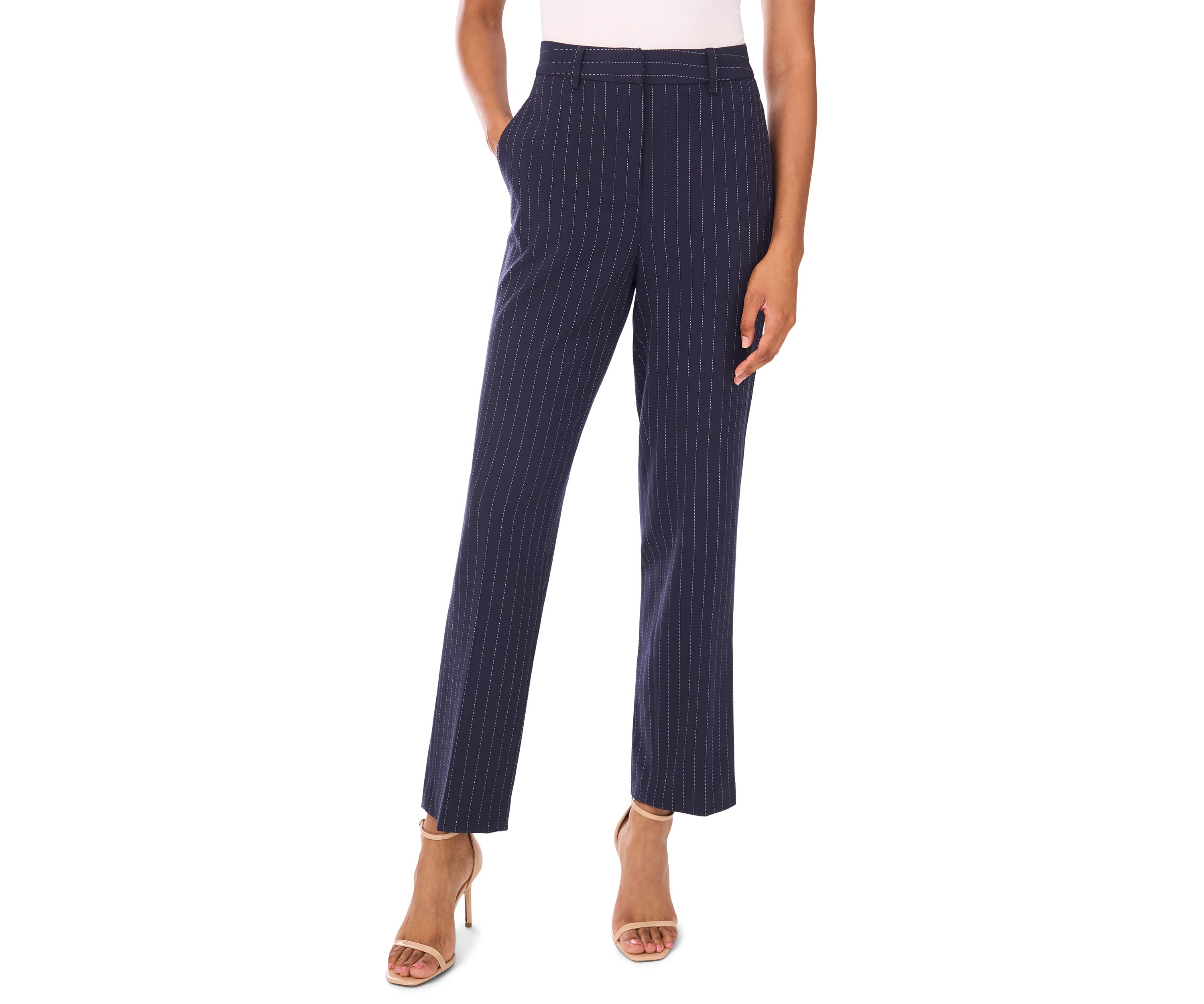 Womens Slim Pinstripe Pants