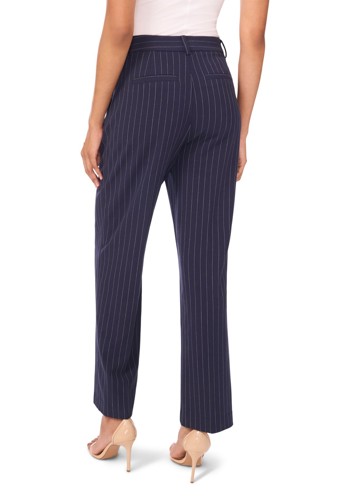 Womens Slim Pinstripe Pants