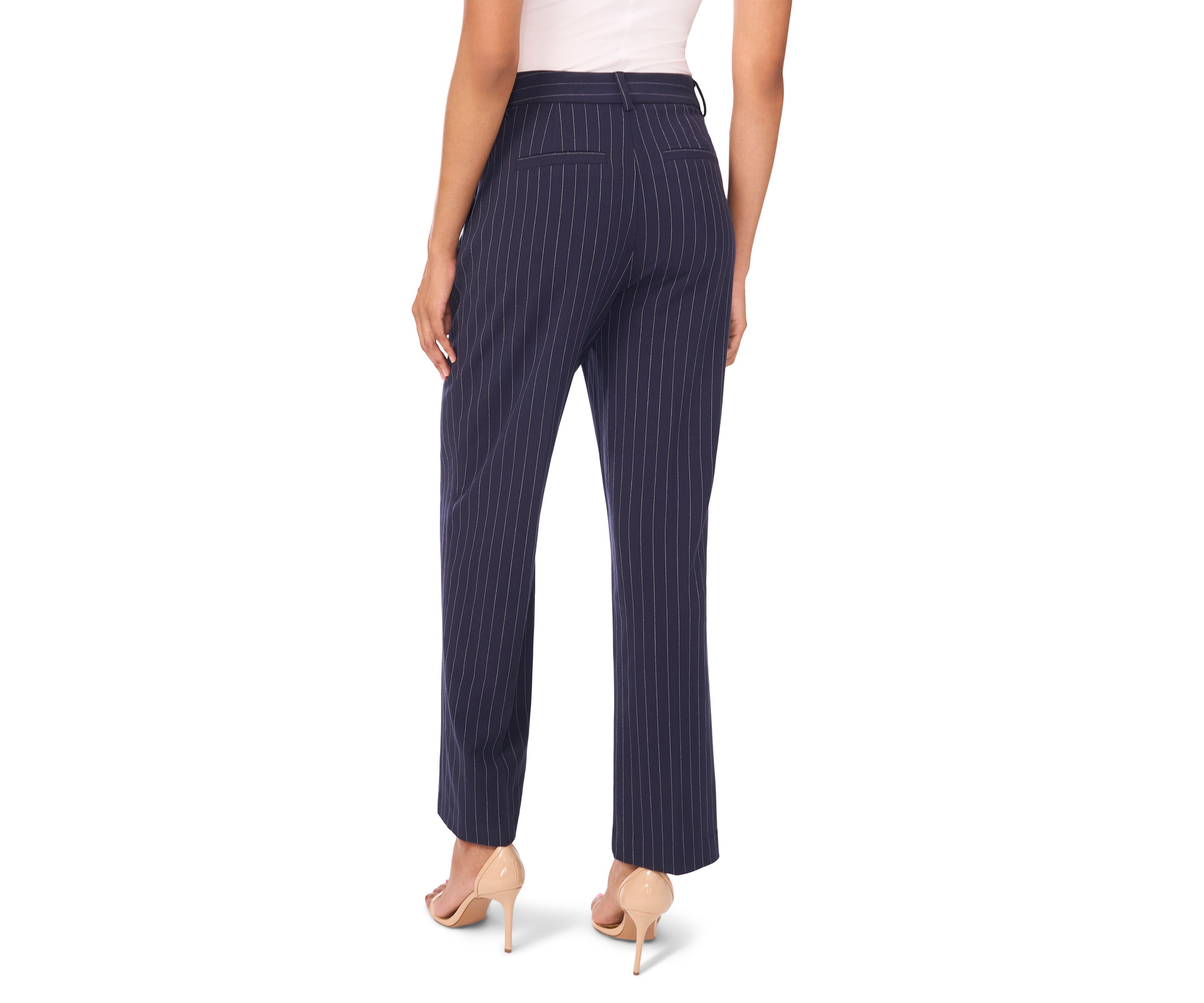 Womens Slim Pinstripe Pants
