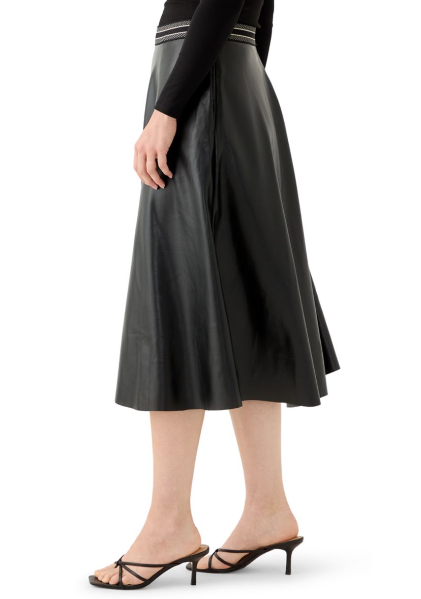 Womens Vegan Leather Culotte Pants