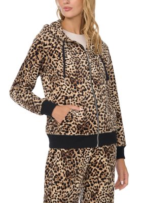 Vince Camuto Women's Zip Front Leopard Print Jacket, XS