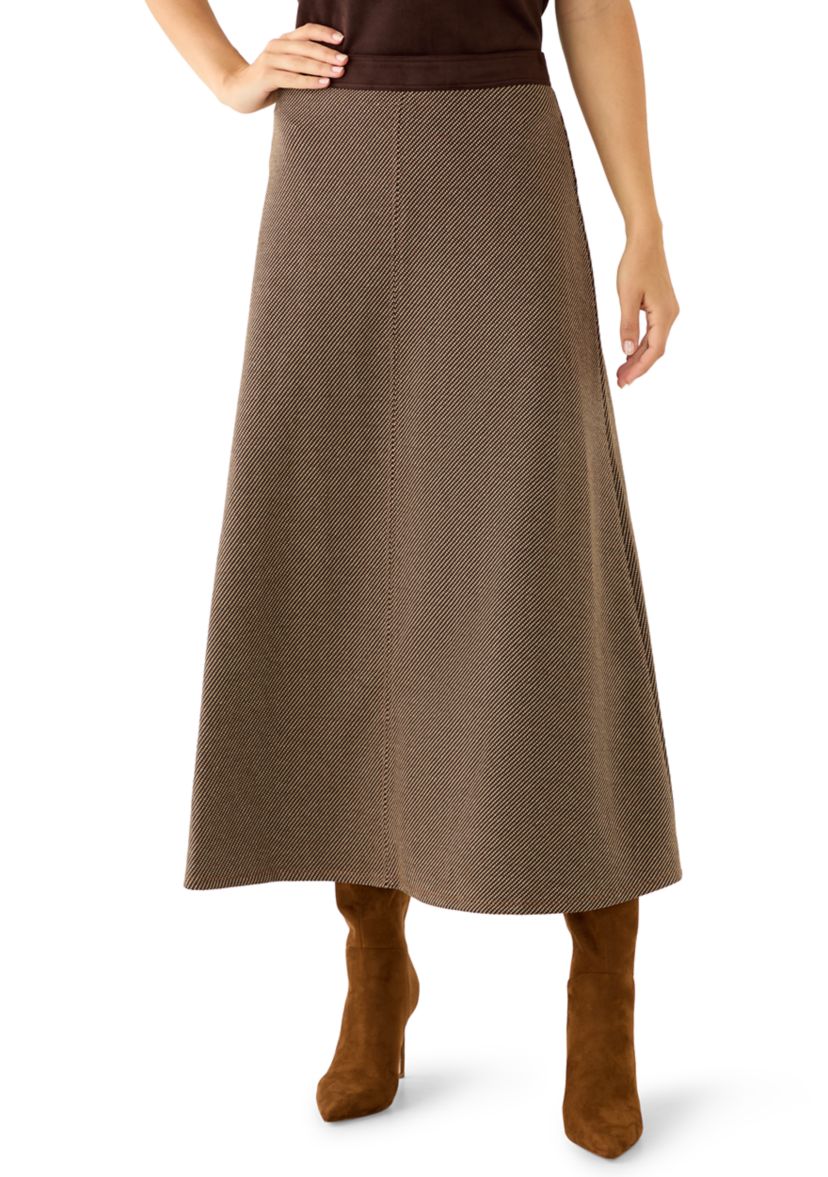 Womens Vegan Suede A-Line Skirt