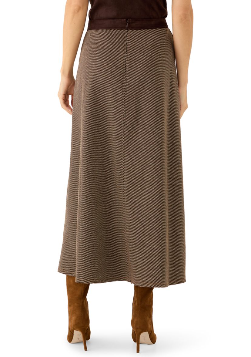 Womens Vegan Suede A-Line Skirt