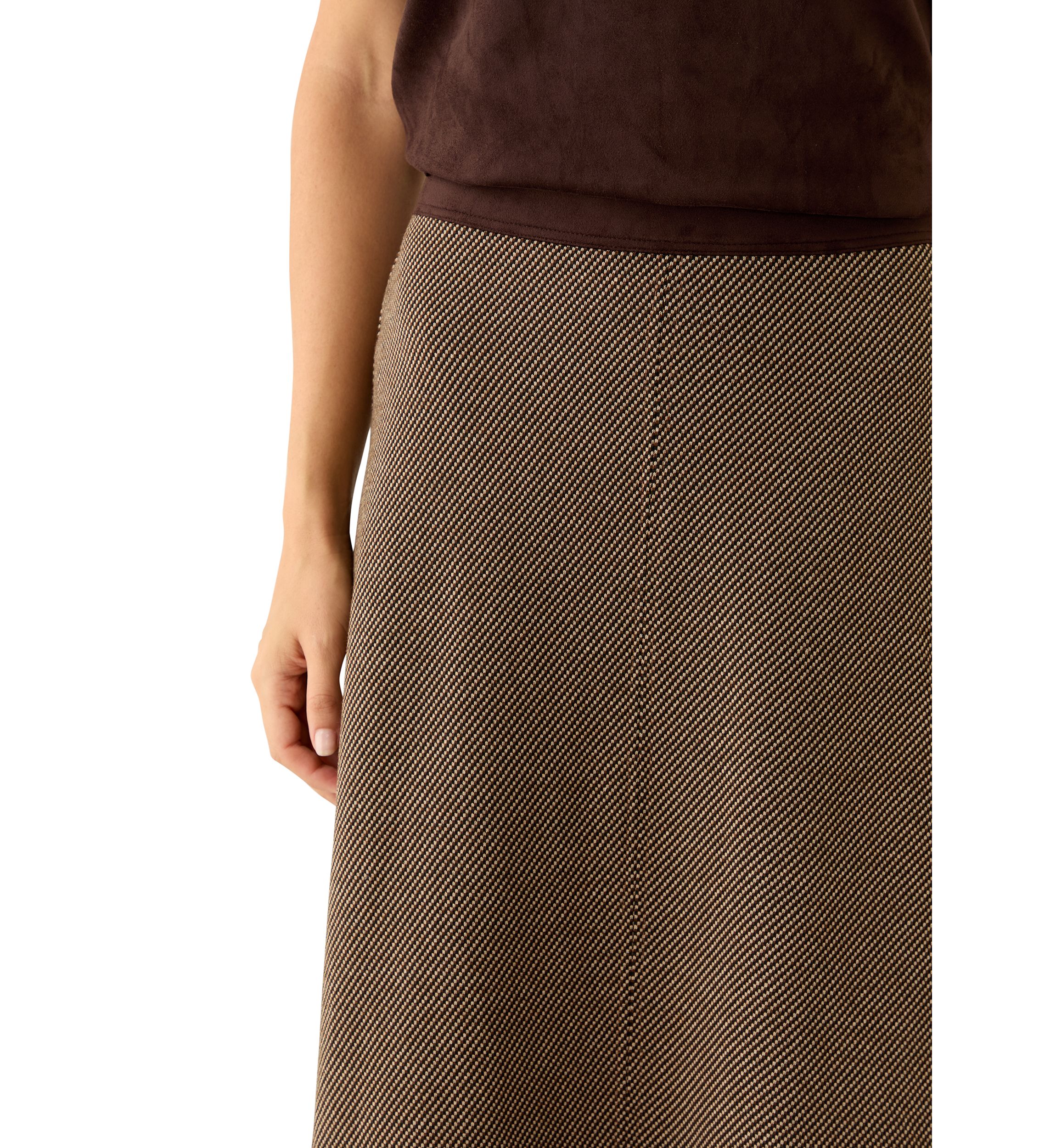 Womens Vegan Suede A-Line Skirt