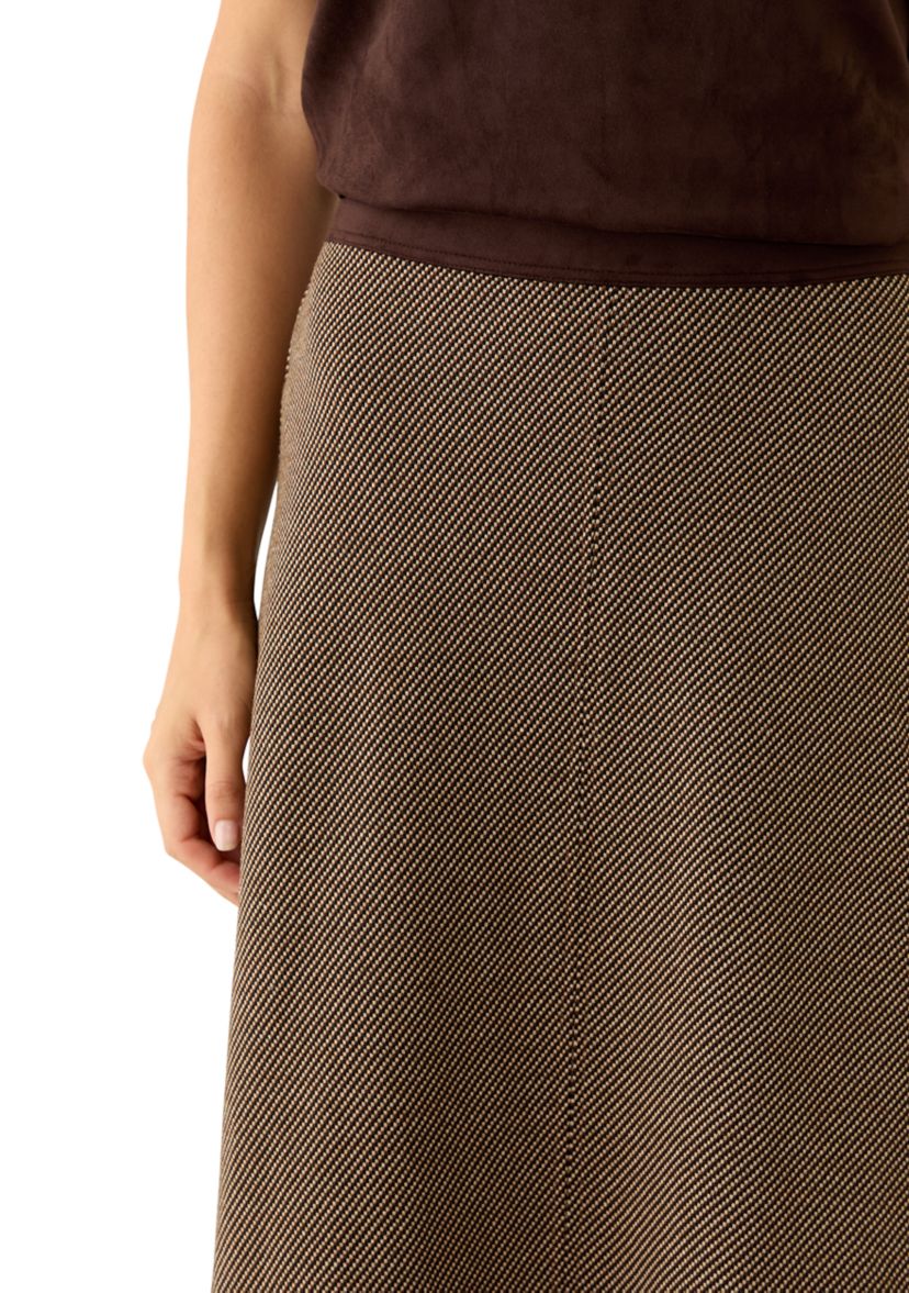 Womens Vegan Suede A-Line Skirt