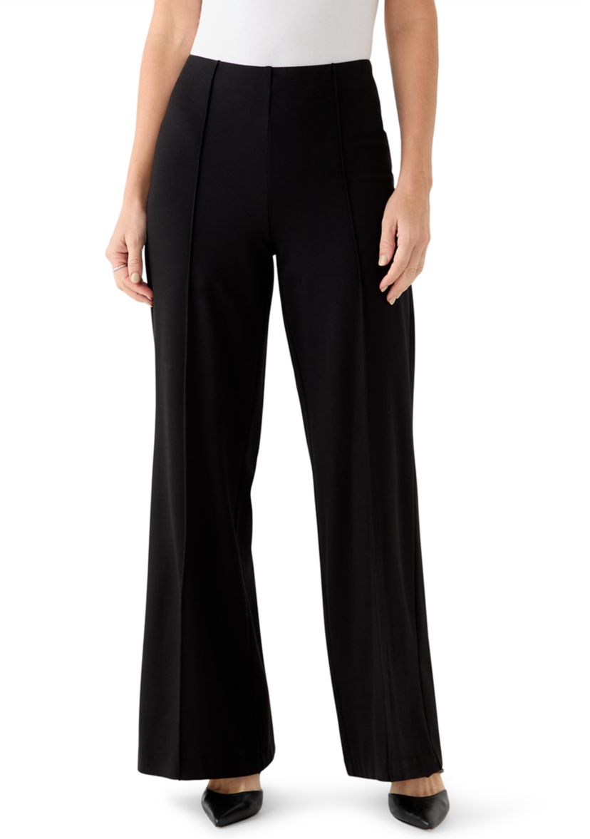 Womens Wide Leg Ponte Pants