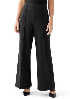 Vince Camuto Women's Wide Leg Ponte Pants, Grey, XL