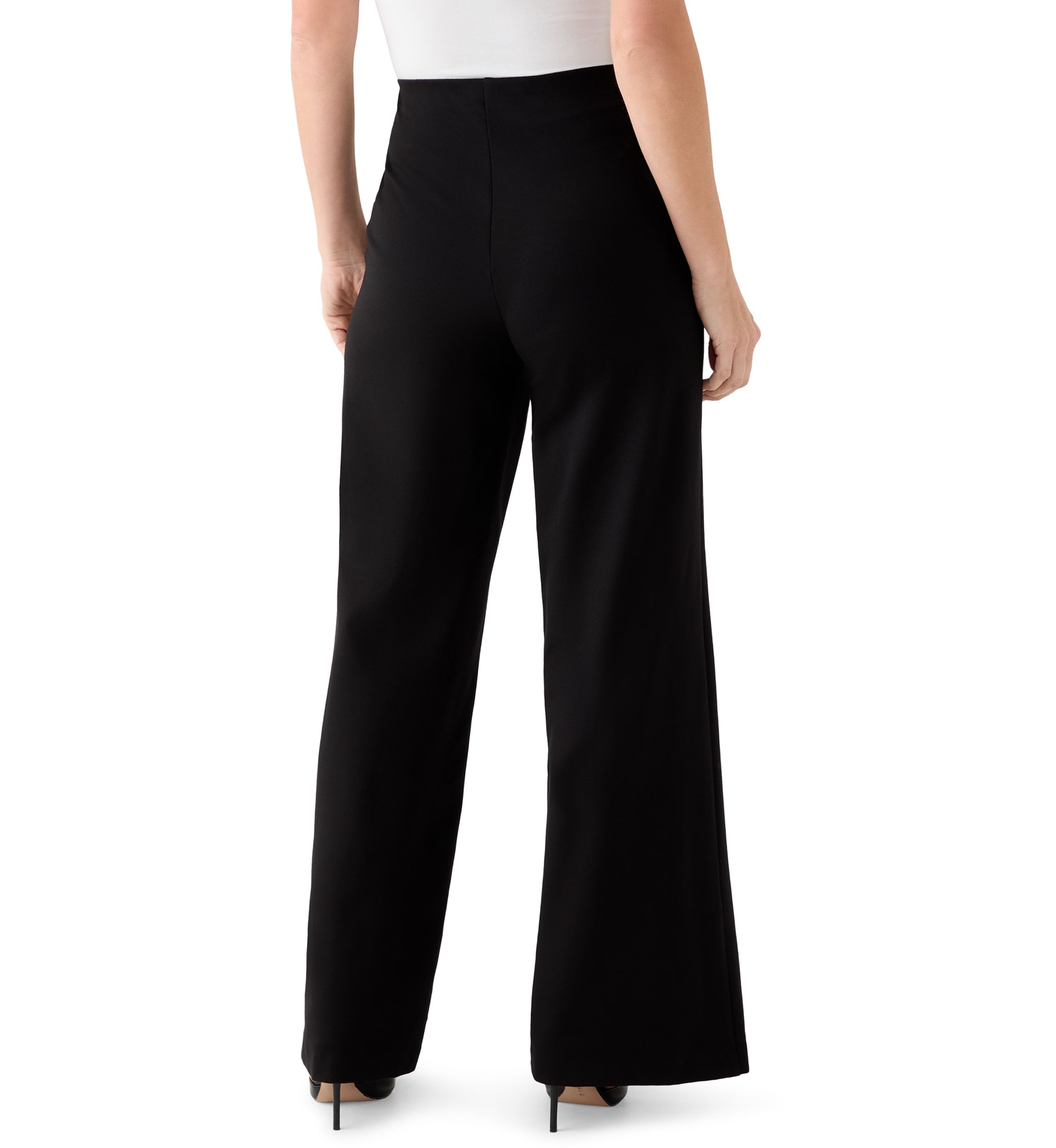 Womens Wide Leg Ponte Pants