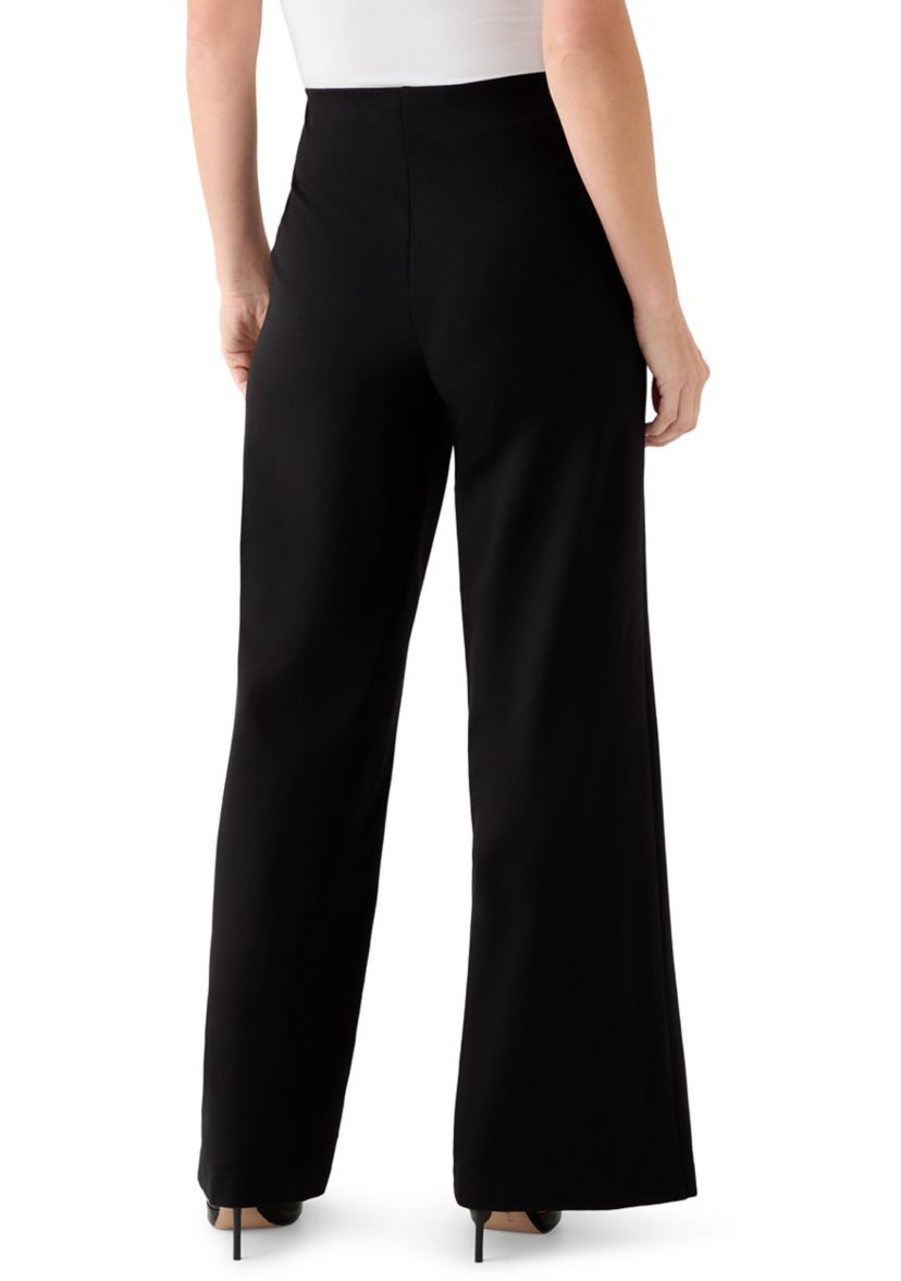 Womens Wide Leg Ponte Pants