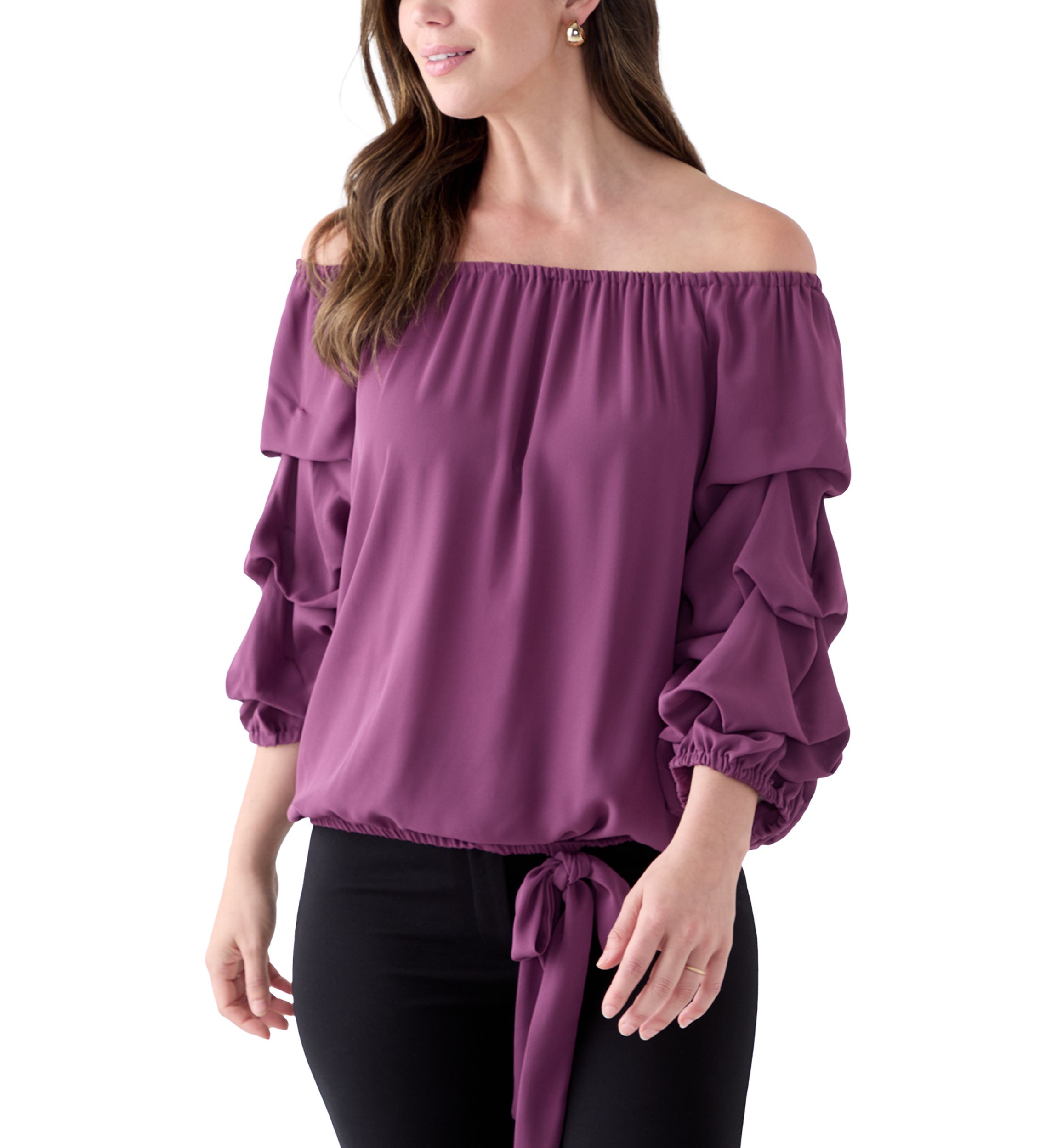  Womens Off the Shoulder Cha Cha Sleeve Blouse 