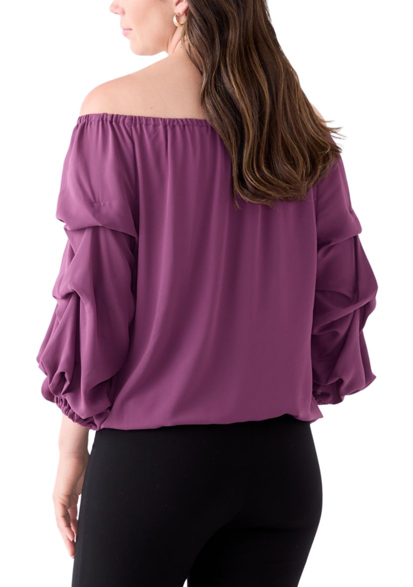  Womens Off the Shoulder Cha Cha Sleeve Blouse 