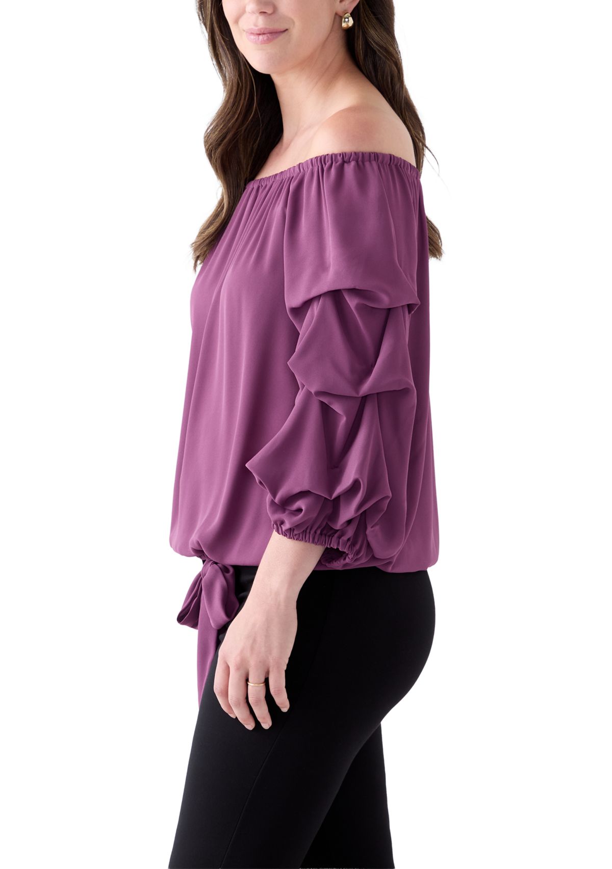  Womens Off the Shoulder Cha Cha Sleeve Blouse 