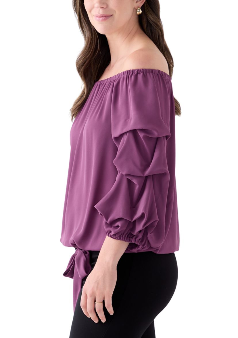  Womens Off the Shoulder Cha Cha Sleeve Blouse 