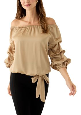 Vince Camuto Women's Off the Shoulder Cha Cha Sleeve Blouse, Small