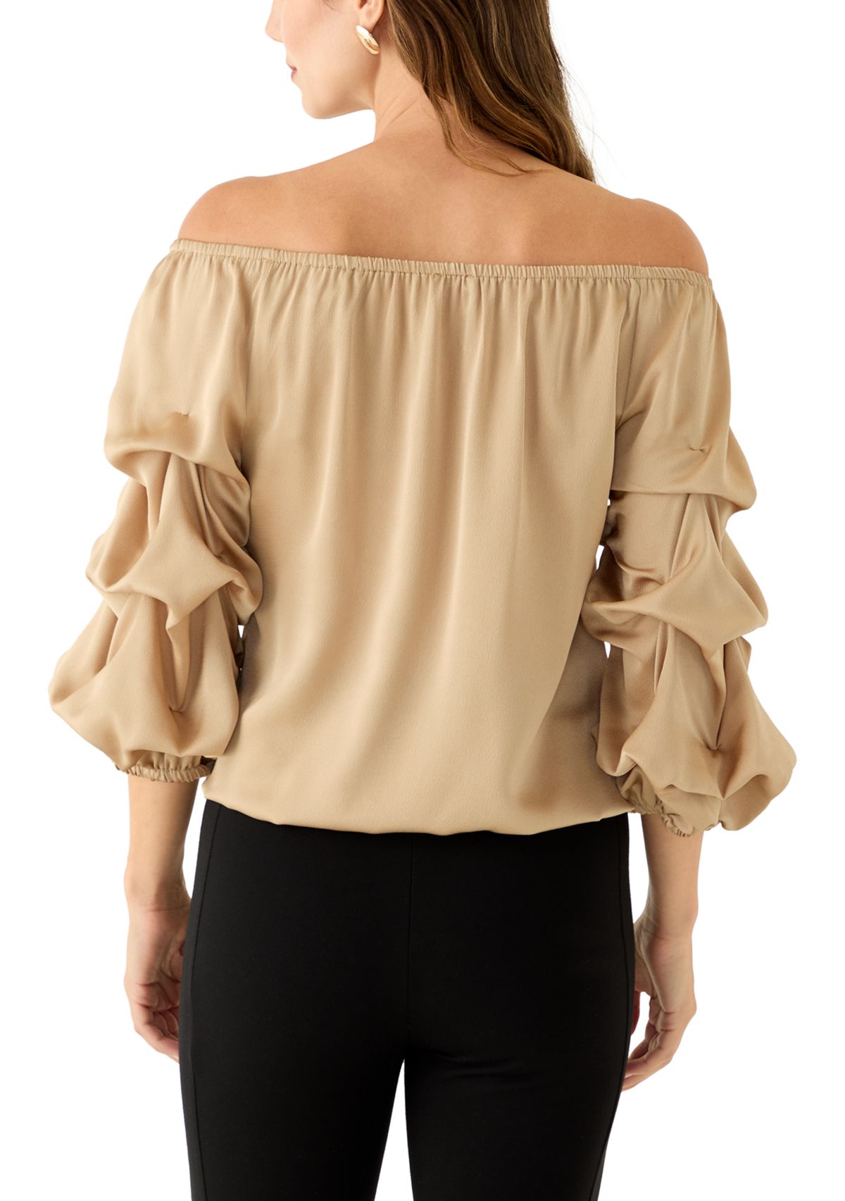 Womens Off the Shoulder Cha Cha Sleeve Blouse