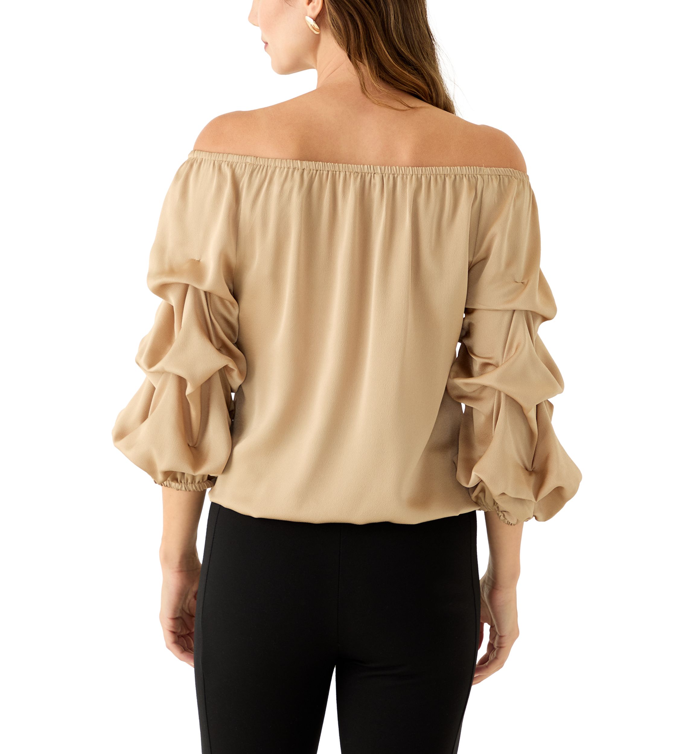 Womens Off the Shoulder Cha Cha Sleeve Blouse
