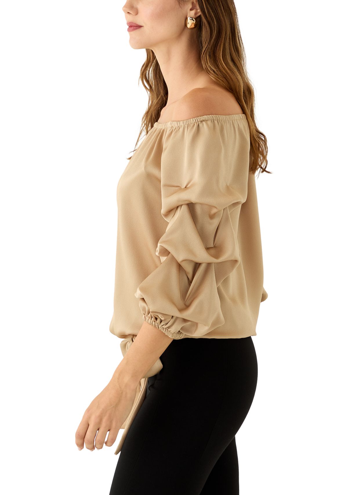 Womens Off the Shoulder Cha Cha Sleeve Blouse