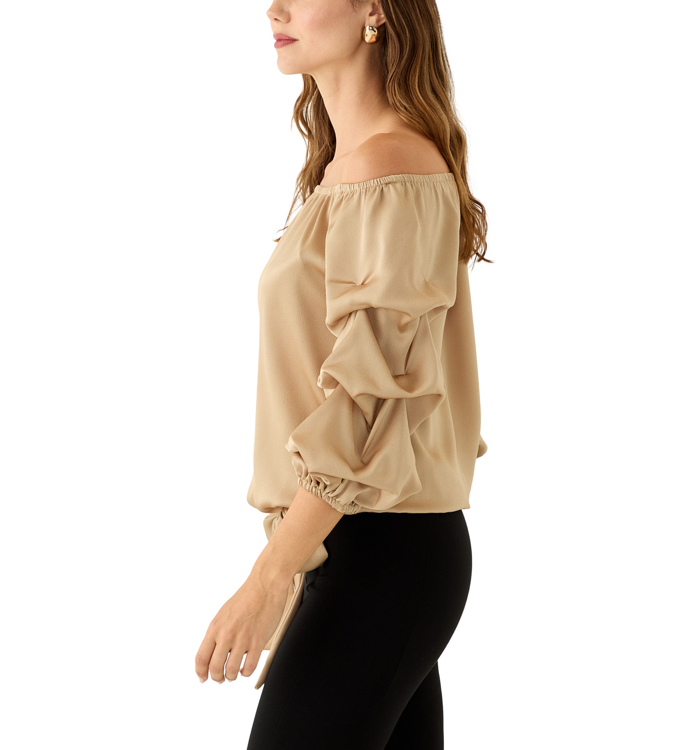 Womens Off the Shoulder Cha Cha Sleeve Blouse