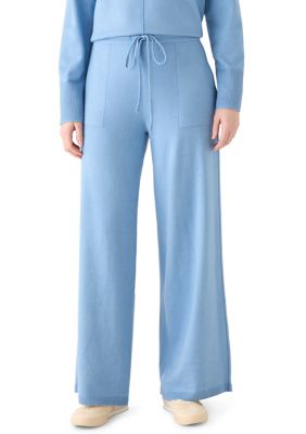 Vince Camuto Women's ATH25 WL PKT SWTR ATHL PANT:L:ANTIQUE WHITE, Blue, XL