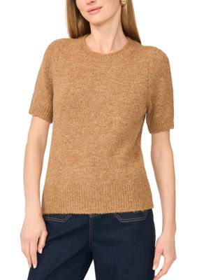 Vince Camuto Women's Short Sleeve Crew Neck Sweater, XS
