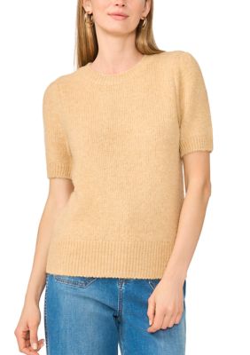 Vince Camuto Women's Short Sleeve Crew Neck Sweater, XS
