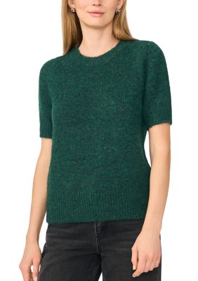 Vince Camuto Women's Short Sleeve Crew Neck Sweater, XS