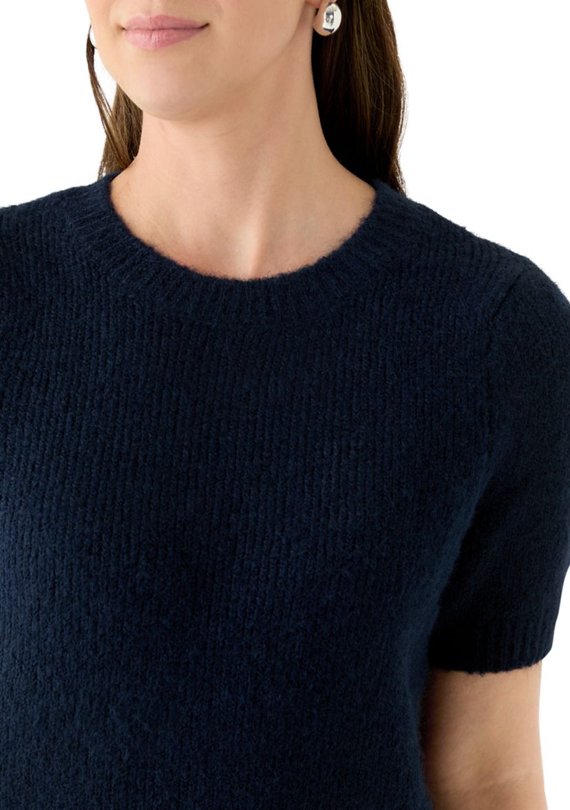 Womens Short Sleeve Crew Neck Sweater