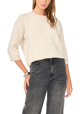 Vince Camuto Women's 3/4 Sleeve Crew Neck Sweater, Small