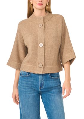 Vince Camuto Women's 3/4 Wide Sleeve Button Front Cardigan, XL