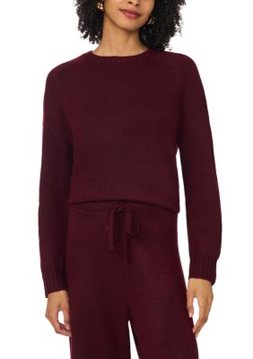 Vince Camuto Women's Long Sleeve Boat Neck Sweater Athletic Top, Large
