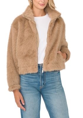 Vince Camuto Women's Zip Front Fur Jacket, Small