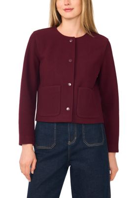Vince Camuto Women's Long Sleeve Button Front Jacket, XL