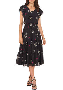 Vince Camuto Women's Ruffle Sleeve Floral Tiered Dress | belk