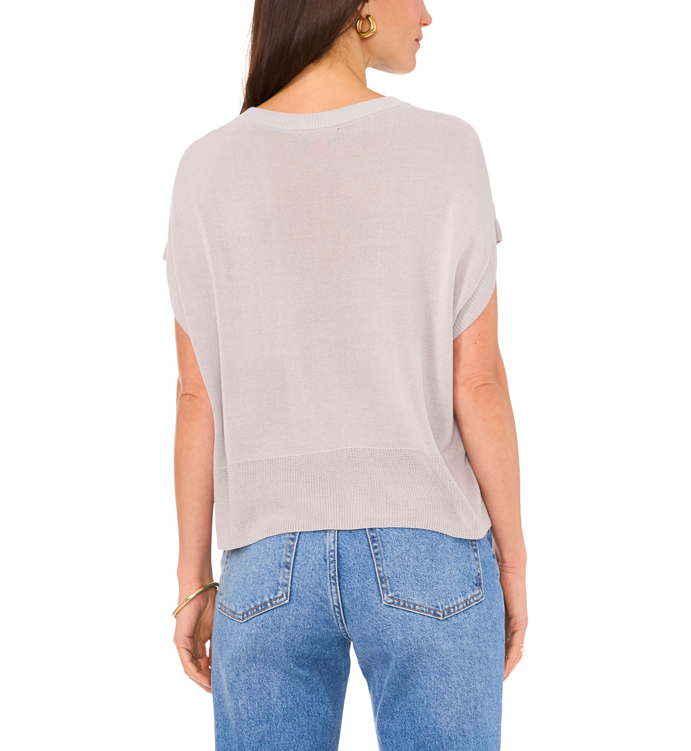 Womens Solid Drop Shoulder Sweater