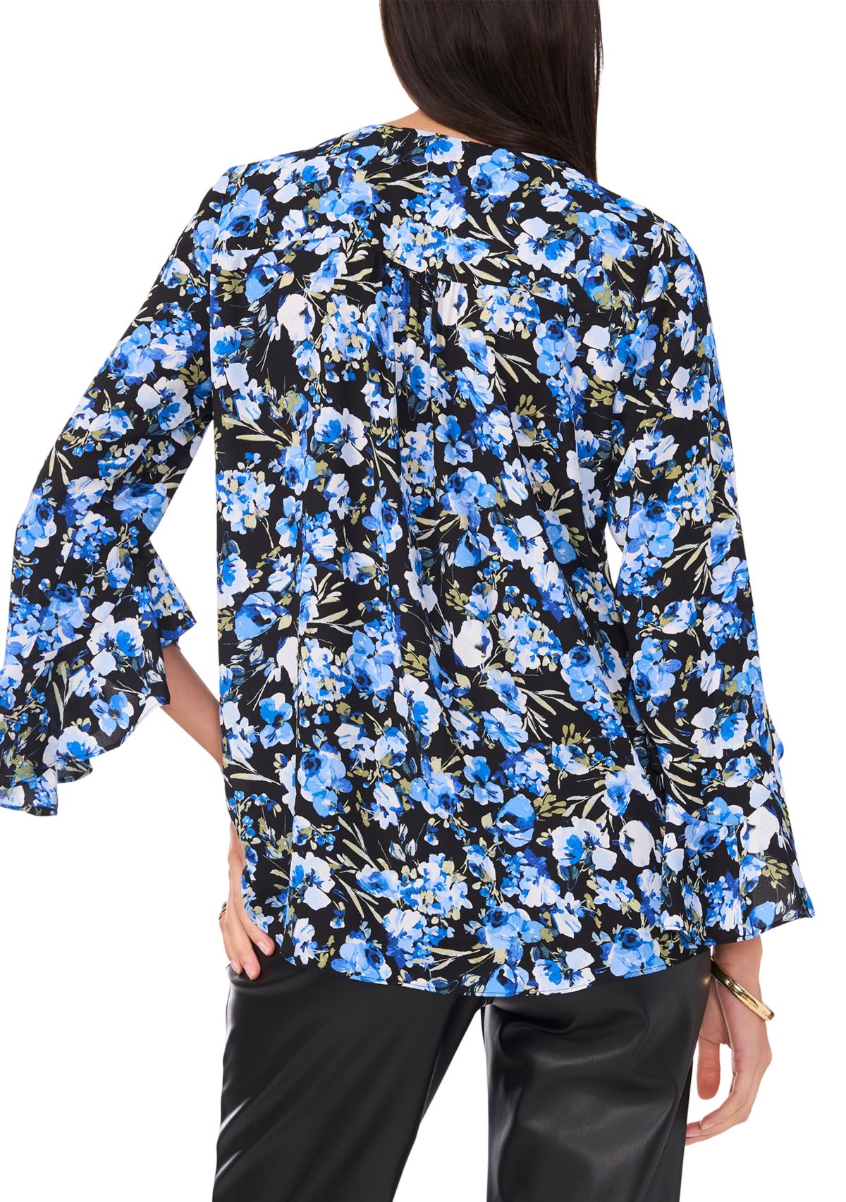 Womens Long Sleeve Cross Front Blouse