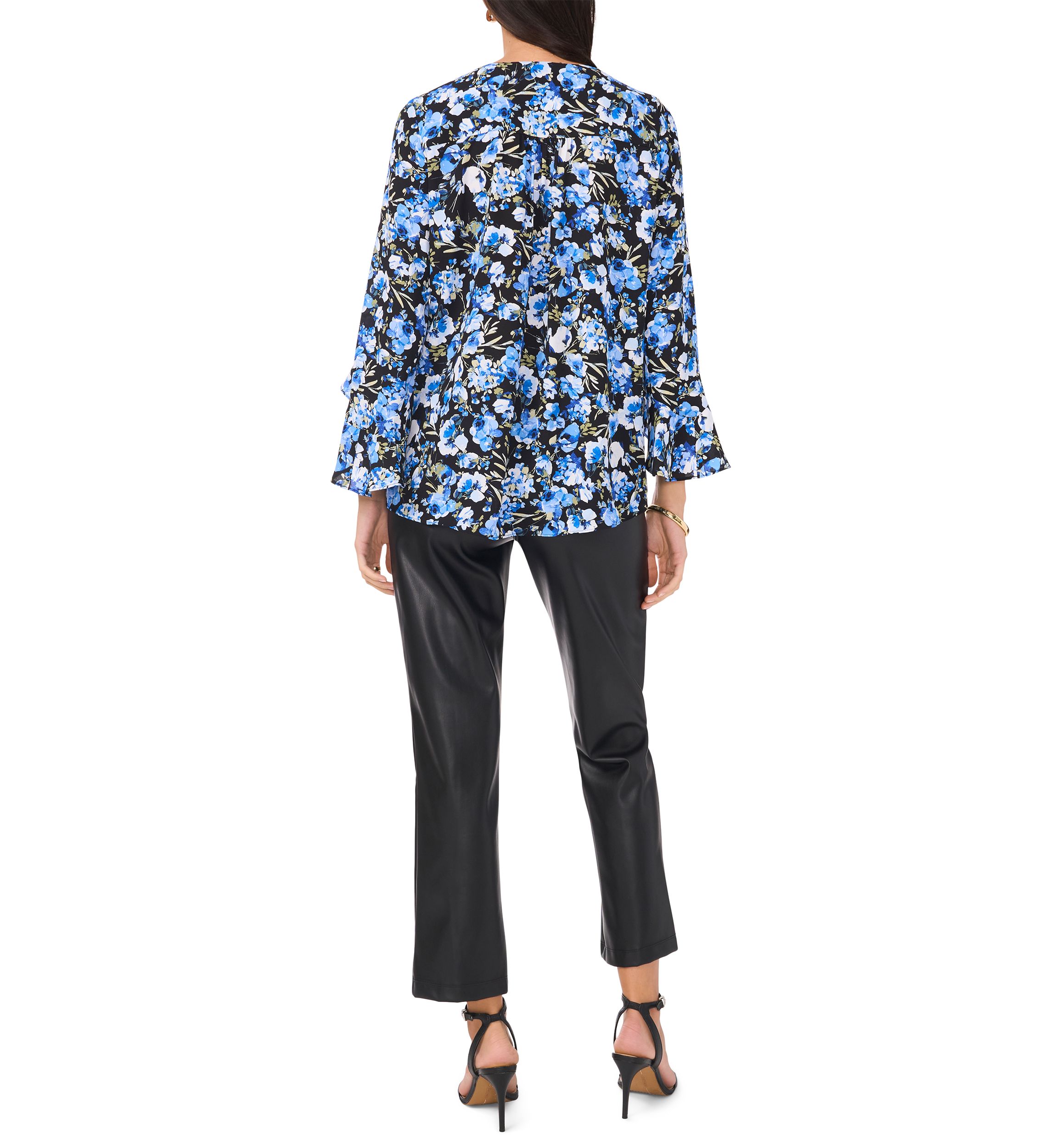 Womens Long Sleeve Cross Front Blouse